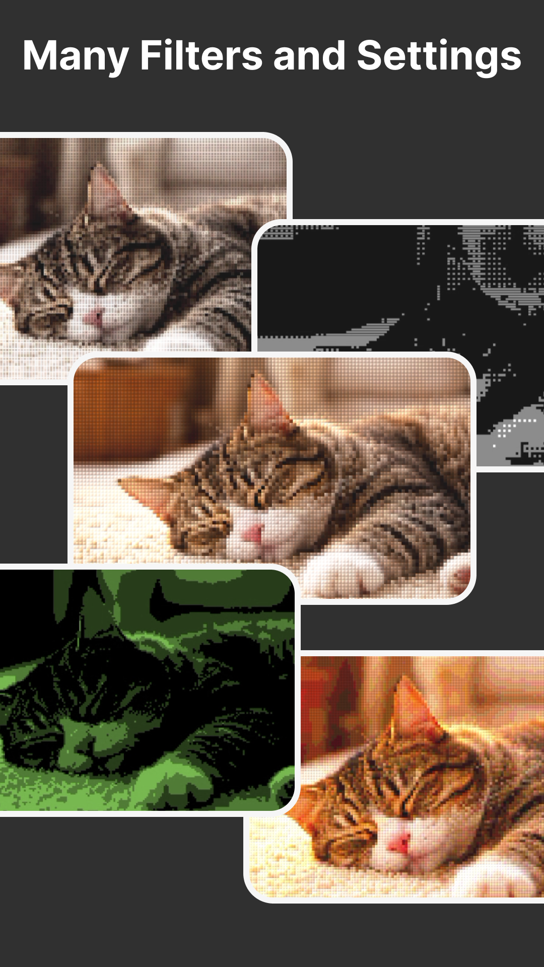 Pixelify filter and settings examples